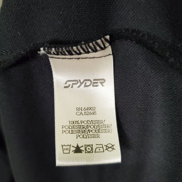 Spyder Mens XXL Jacket Black Gray 1/4 Zip Pullover Long Sleeve Black Gray - Picture 4 of 9